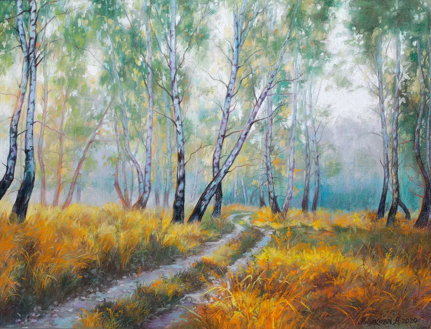 Волкова А. Березовая роща (пастель) 68х80_2020г.jpg