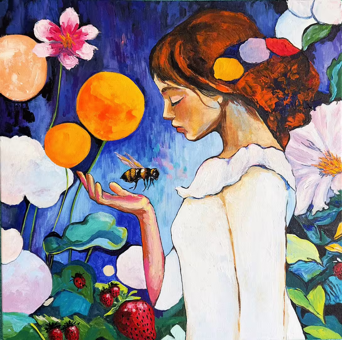 Ларина Ирина, Серия «Сюрреализм сна», «Сон», 50х50 см, холст, акрил, 2024.jpg