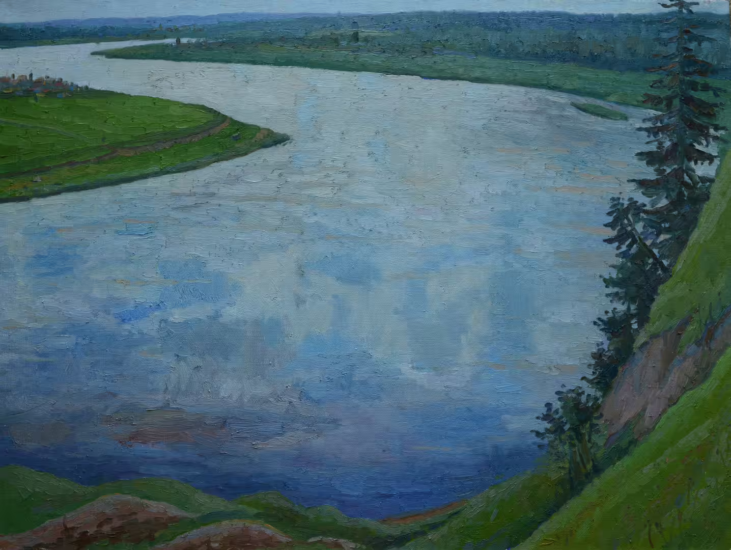 Нестерова А.М. Вид на р. Сухона холст.масло 80Х60 2013 г..jpg