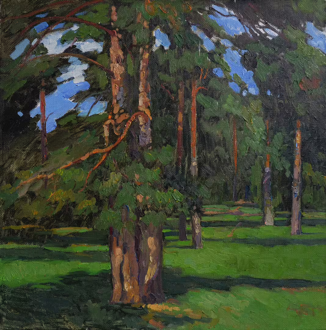 Нестерова А.М. Сосны. Вершинино. х.м. 70Х70 см 2020 г..JPG