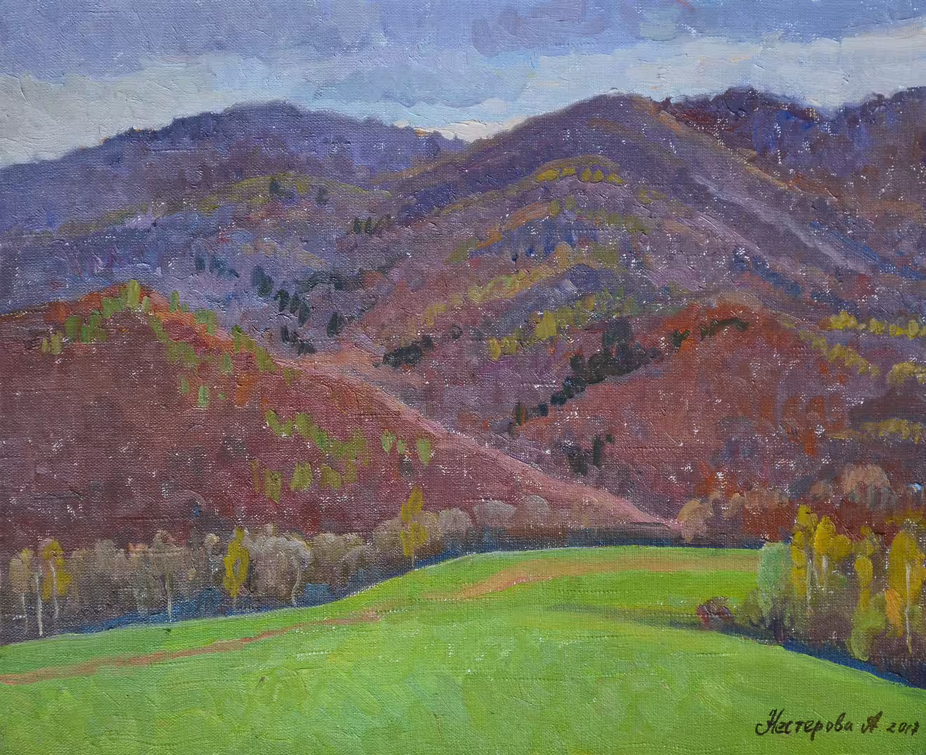 Нестерова А.М. Деревня Рунина, Словакия. х.м. 45Х55 см 2017 г..jpg