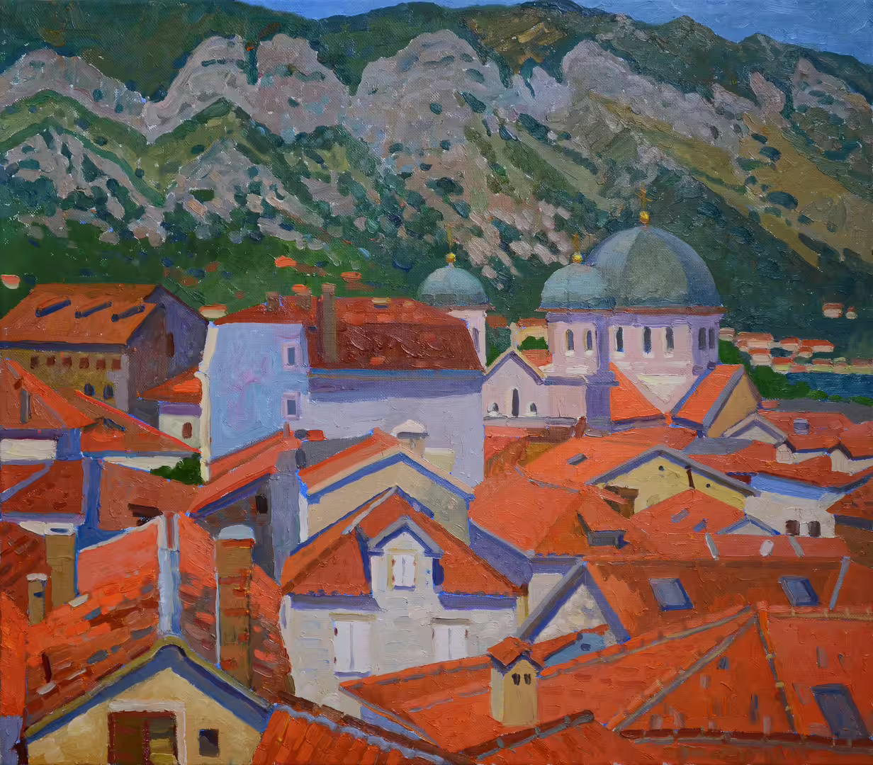 Нестерова А.М. Крыши в Которе. х.м. 80Х70 см. 2016 г..jpg