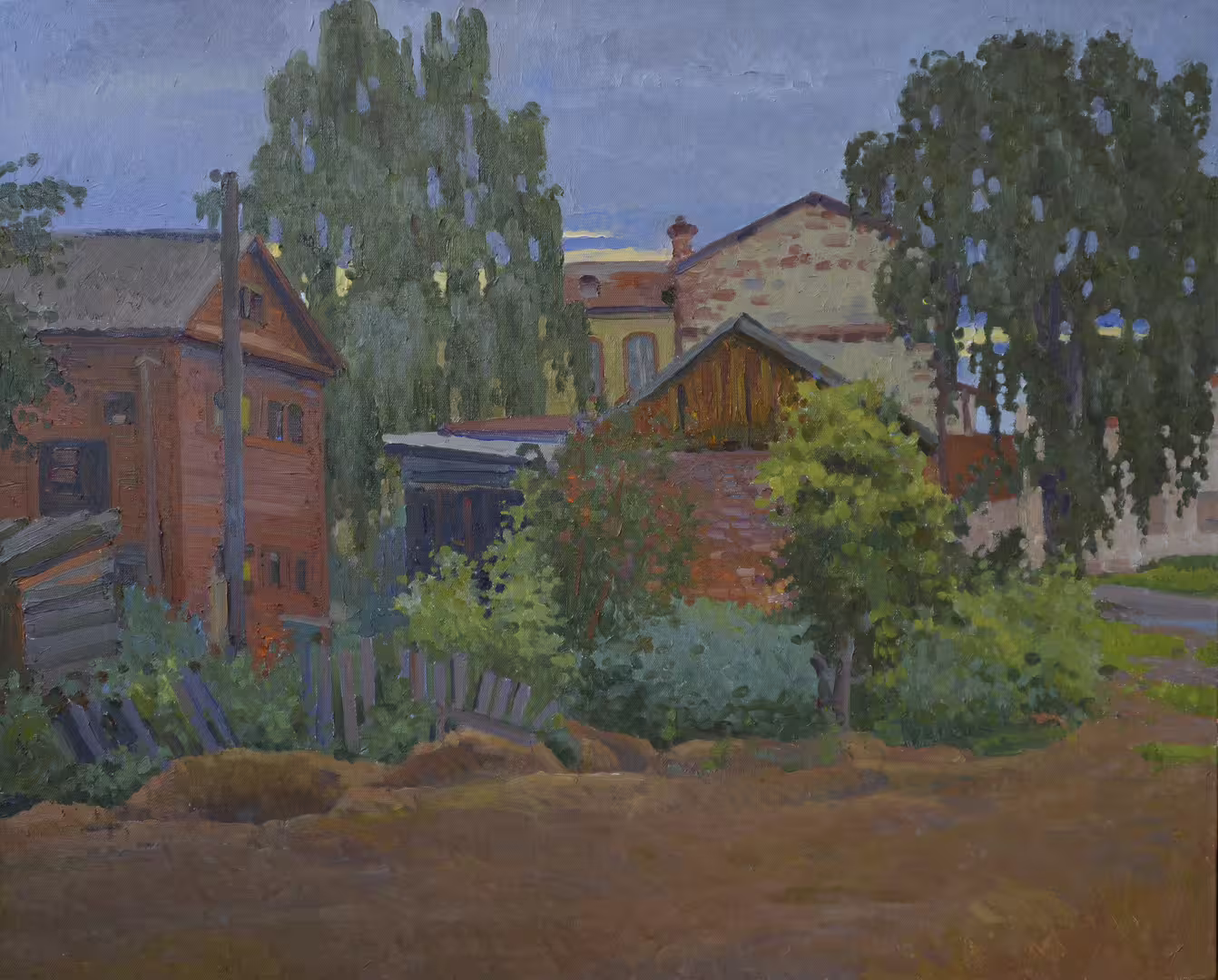 Нестерова А.М. Старый дворик в Великом Устюге. 70х90 см х.м. 2014 г..JPG