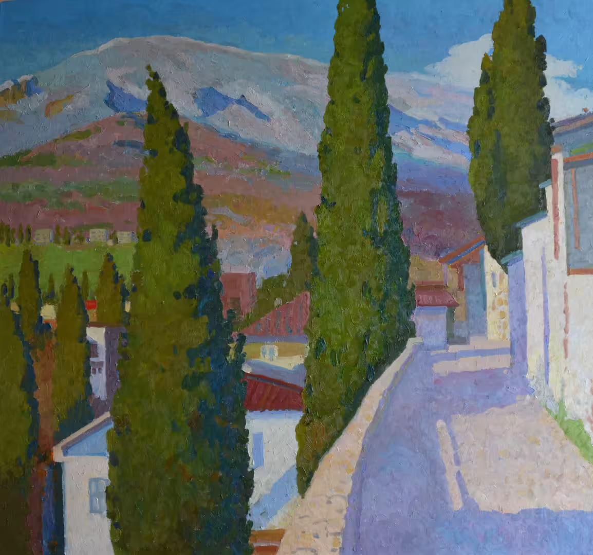Нестерова А.М. Улица в Гурзуфе. холст.масло; размер 110Х120 см. 2014 г.jpg