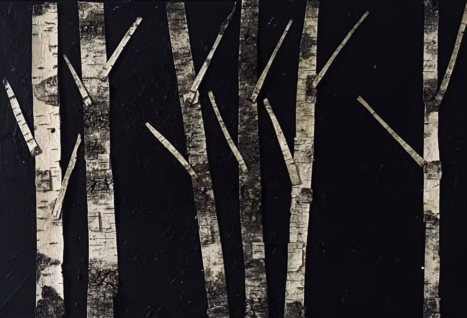 Birches in the night_38x55cm_mixed.jpg