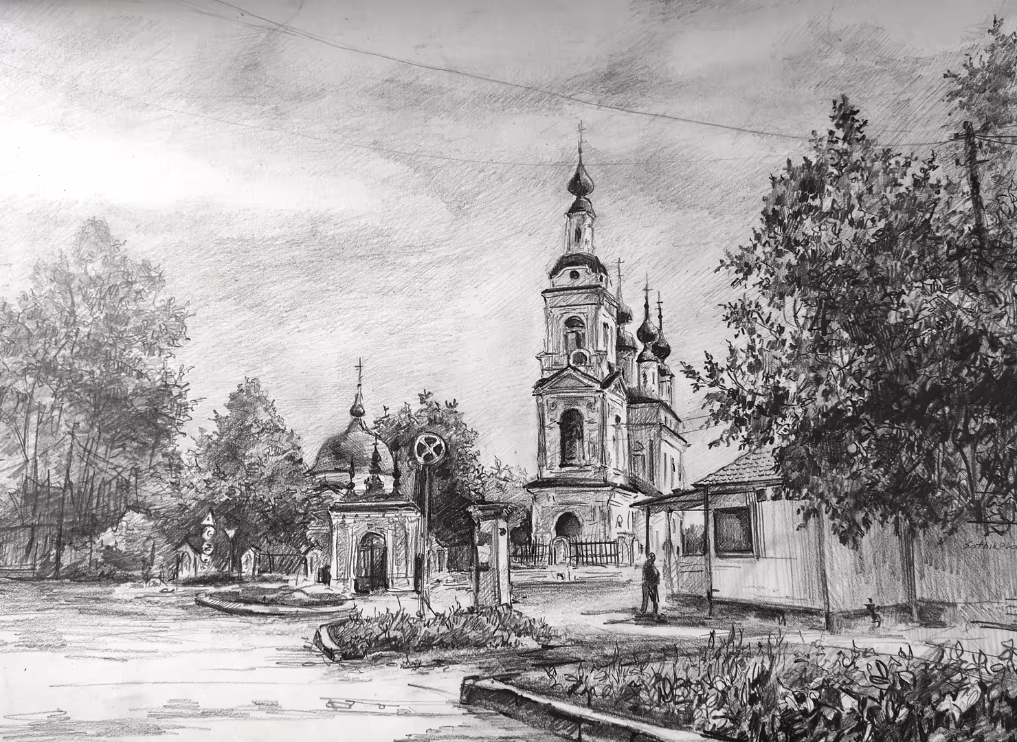 Плес. Бумага, карандаш, 2015 г, 30х40 Сотникова Оксана Сергеевна.jpg
