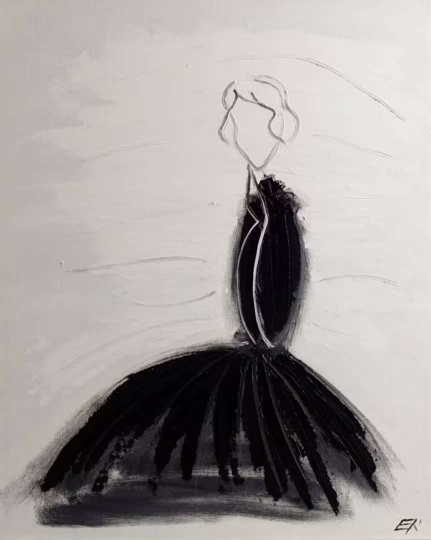 Картина - Незнакомка. Серия - Дамы в саду. Холст на картоне. Масло. 2021. Размер - 400x500 мм.jpg