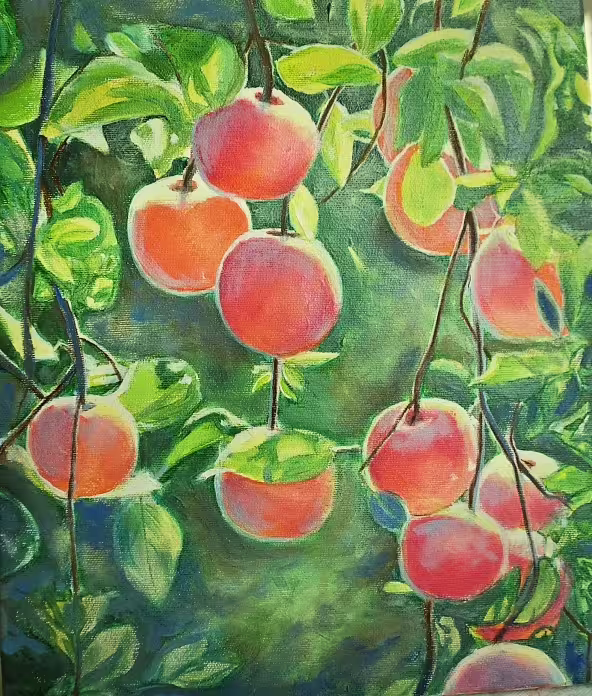 Августовские яблоки (масло, холст 30х35) инет.jpg