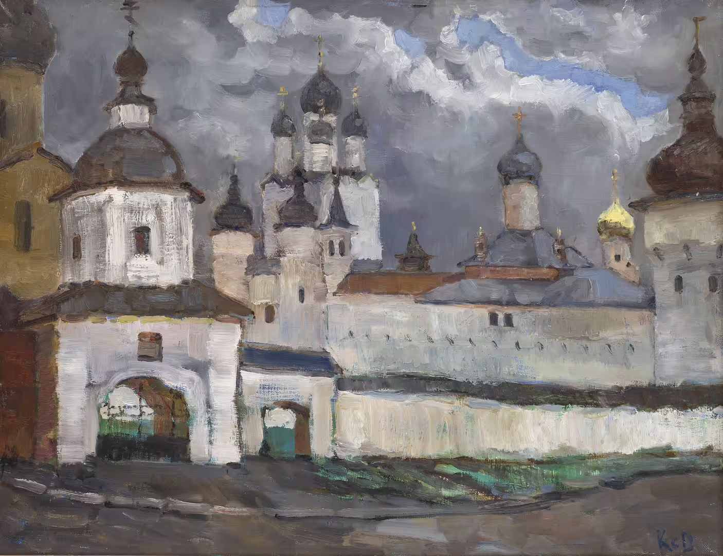 4. Rostov Velikiy. Summer Rain. 60х45.Oil on canvas. 2016.jpg