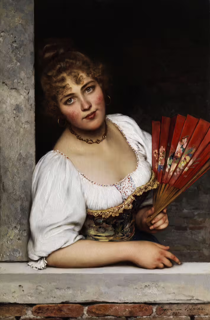 Eugen_von_Blaas_Der_rote_Fächer_1892.jpg
