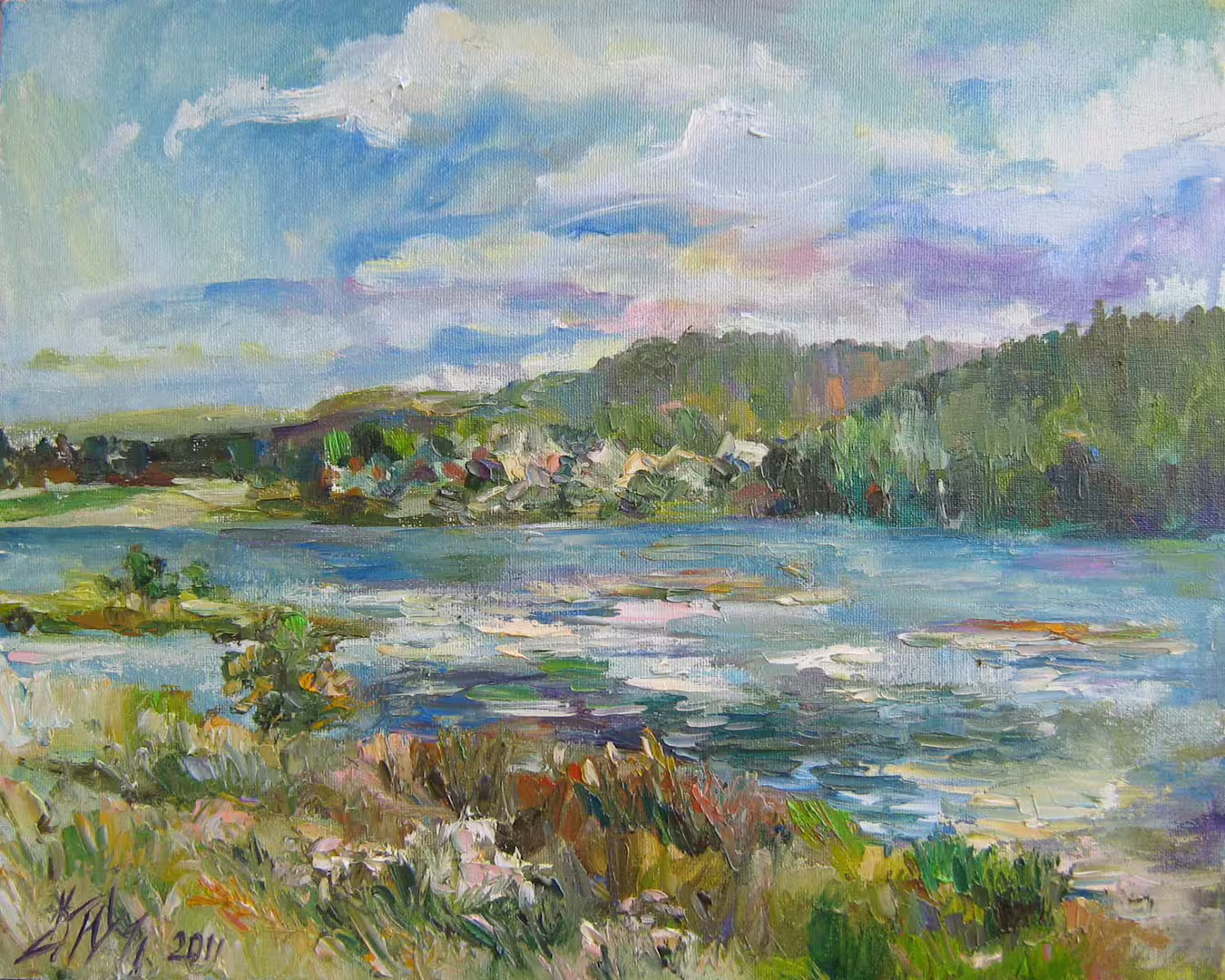 Водная гладь, холст  масло, 40 х 50 см., 2011 г.jpg