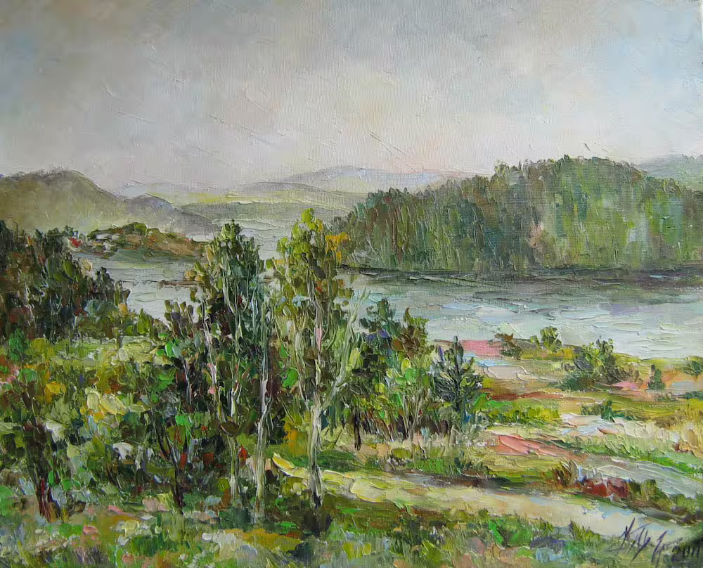 Вид из окна,  холст  масло, 40 х 50 см., 2011 г. ..jpg