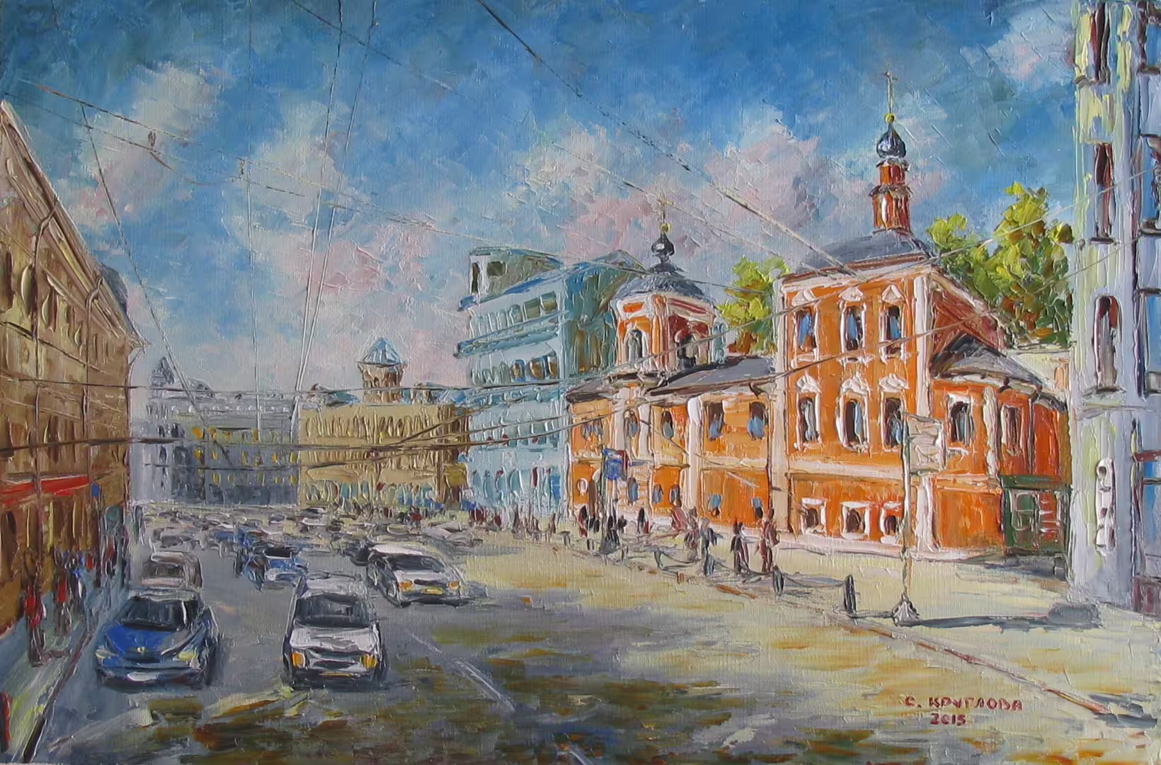 Церковь Николая Чудотворца в Клённиках,  холст  масло,  40 х 60 см.,  2015 г..JPG