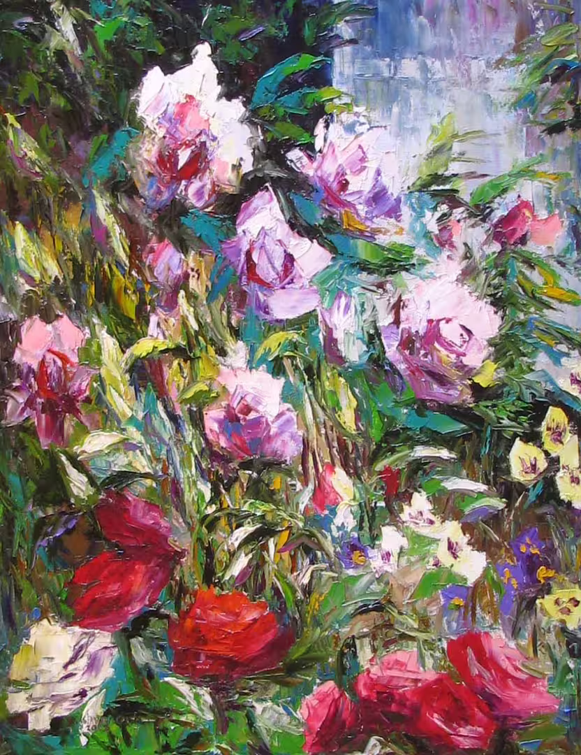 В саду, холст  масло,  65 Х 50 см.,  2012 г.jpg