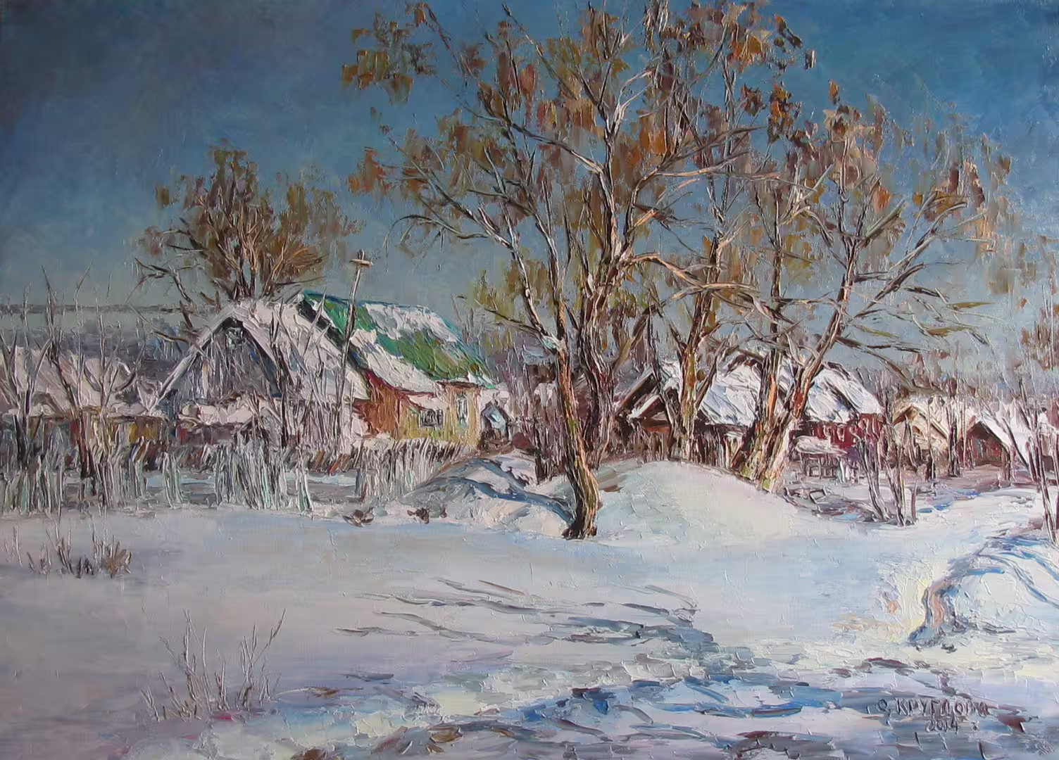 Февральские тени,  холст  масло,  50 х 70 см.,  2014 г..JPG