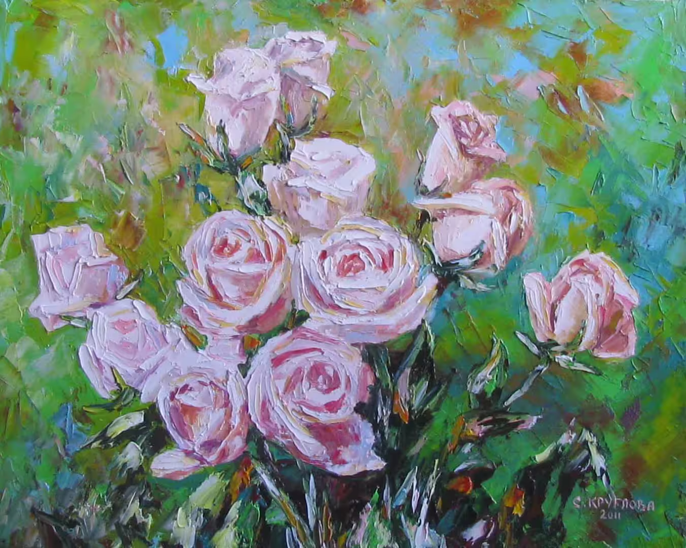 Розовое сияние,  холст  масло,  40 х 50 см.,  2011 г..jpg
