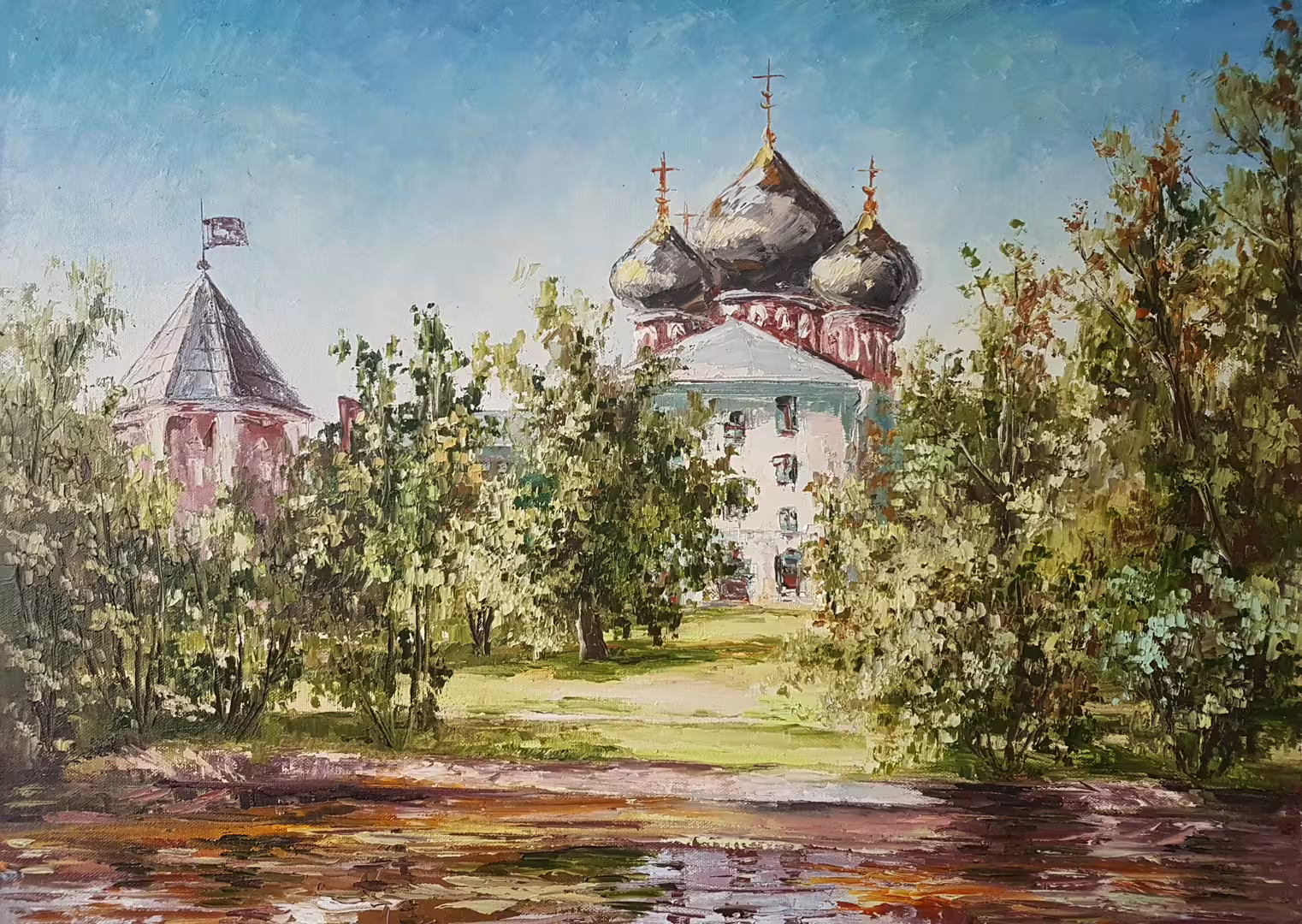 Мостовая башня и Покровский собор в Измайлове,  холст  масло,  50 х 70 см.,  2017 г..jpg
