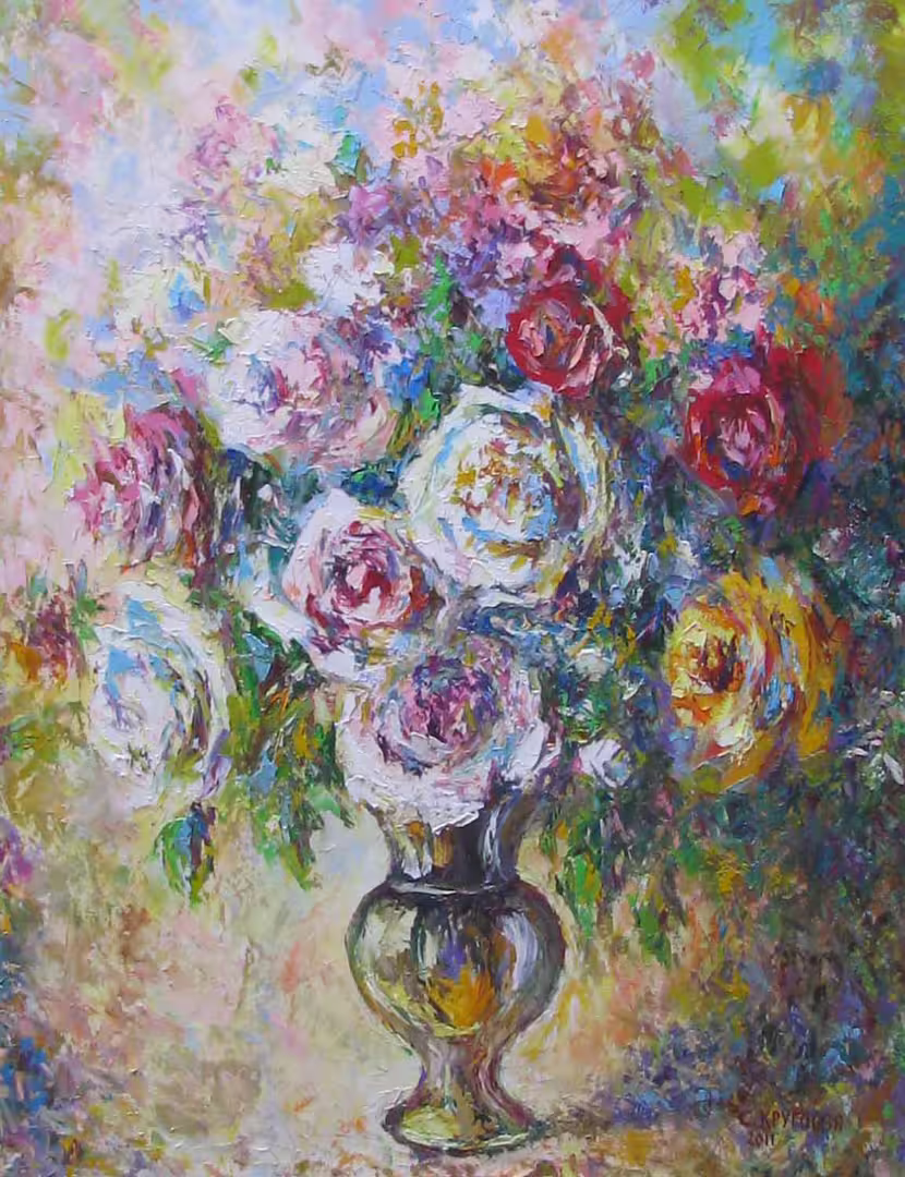 Осенние розы,  холст  масло,  65 х 50 см.,  2011 г.jpg