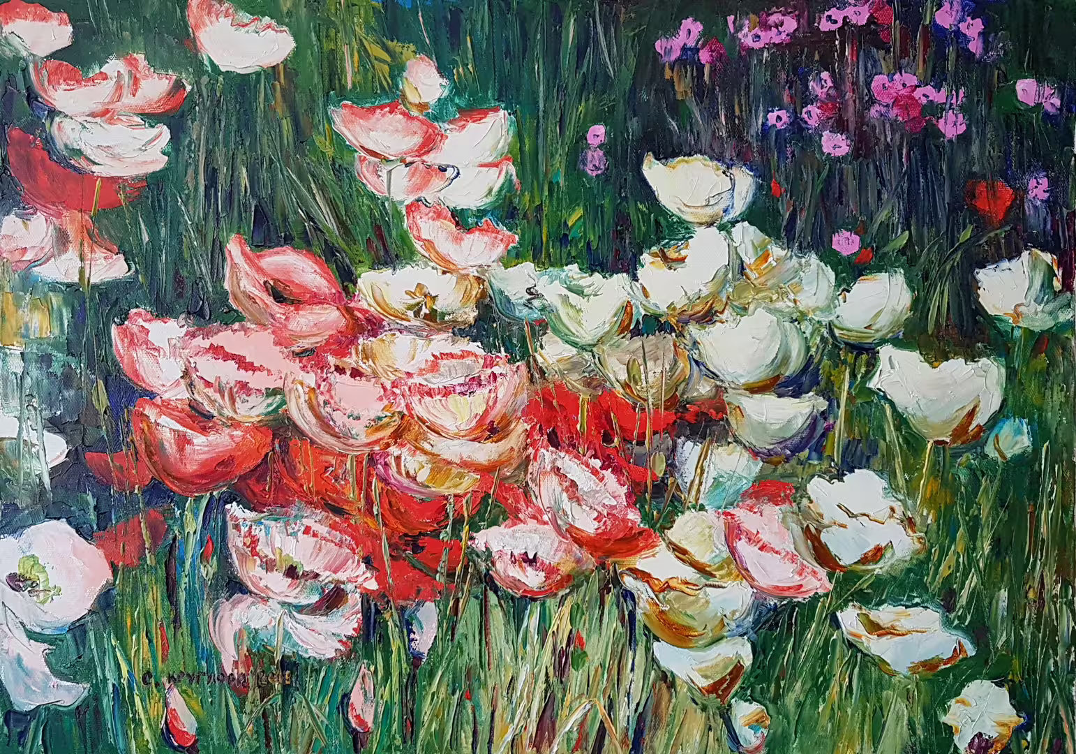 Танцующие маки,  холст  масло,  50 х 70 см.,  2018 г..jpg