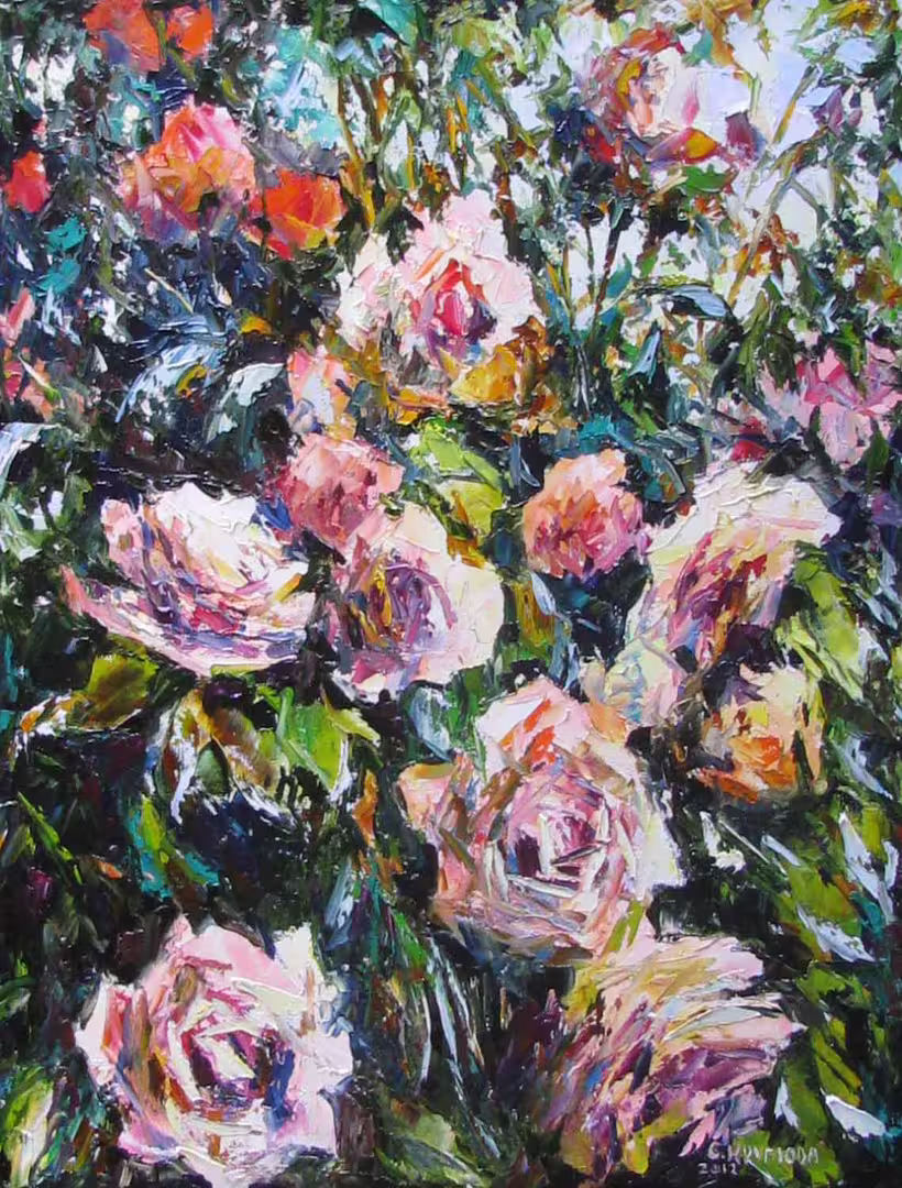 Цветник, холст масло, 59 х 45 см., 2012 г..jpg
