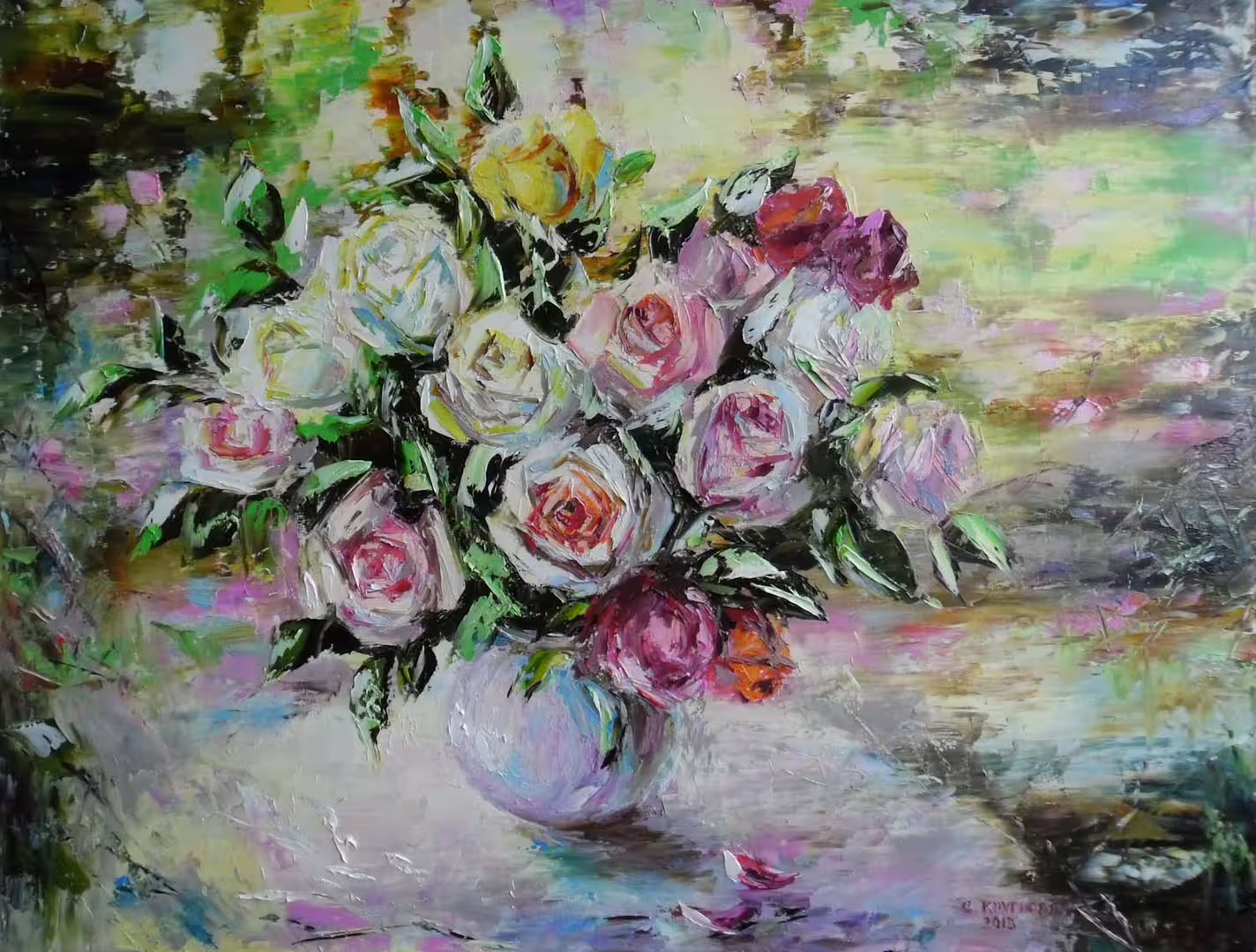 Звуки роз,  холст  масло,  65 х 85 см.,  2013 г..jpg