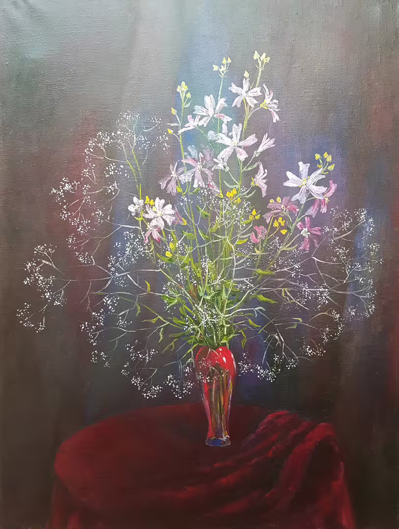 Дикая мальва, холст  масло, 103 х 78, 1993 см..jpg