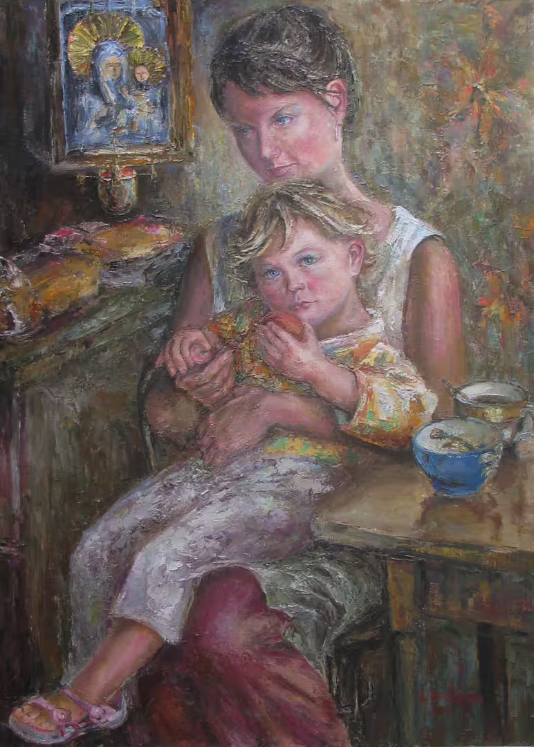 Богородица,  холст  масло, 90 х 65 см.,  2014 г..JPG