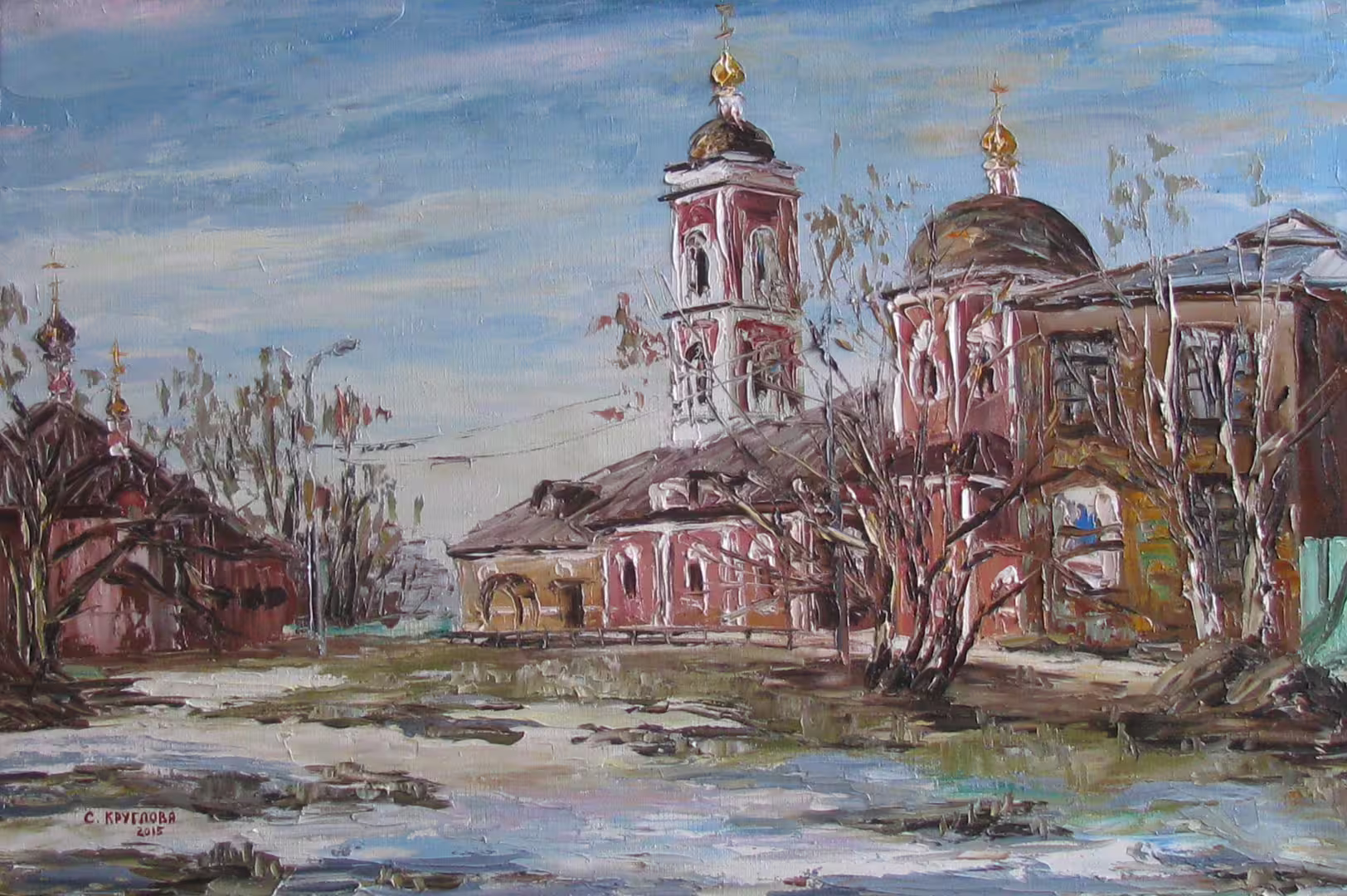 Покровский храм на Городне,  холст  масло,  40 х 60 см.,  2015 г..JPG