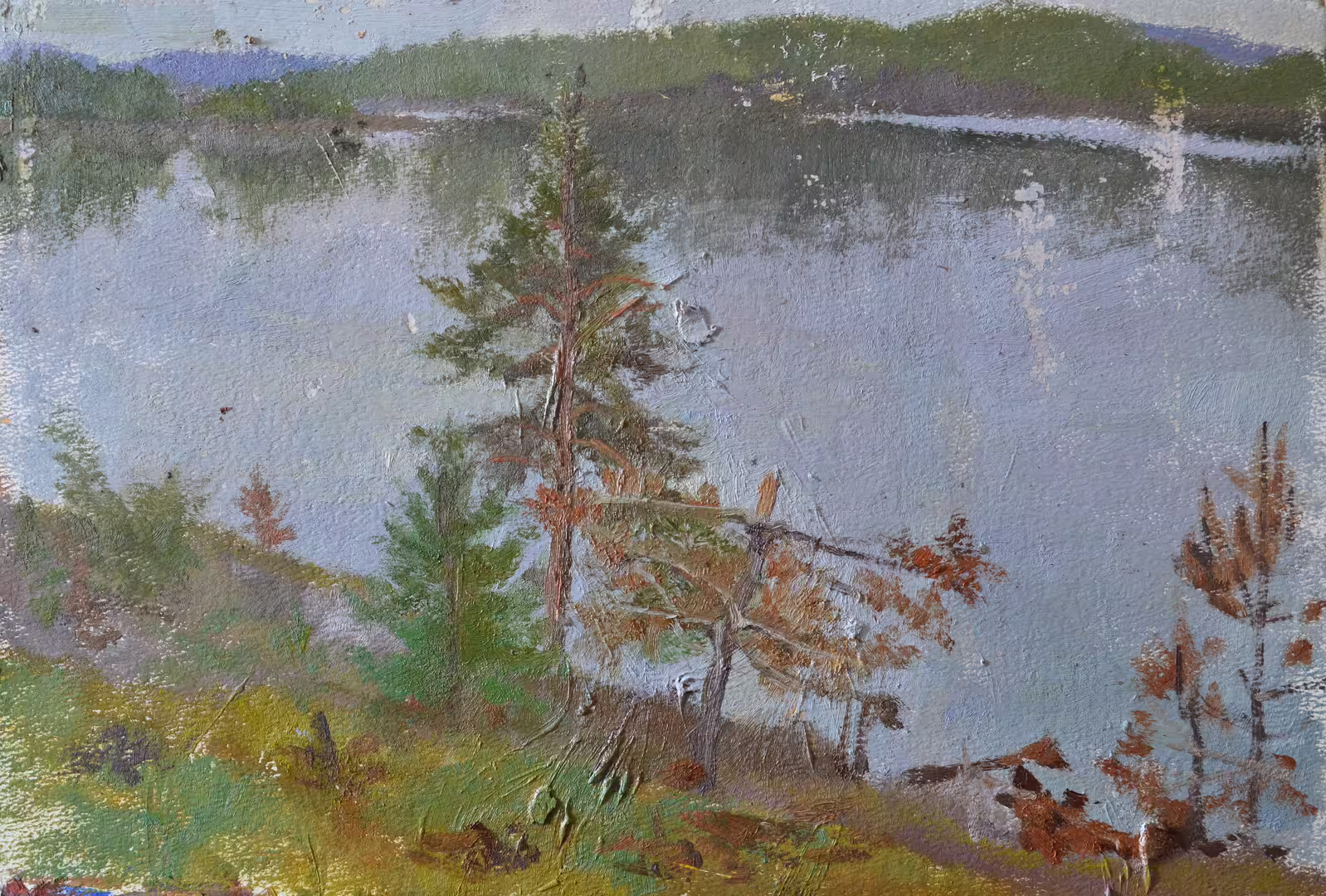 Якимварский залив Ладожские шхеры картон масло 25x36,5 см 2022 г.jpg