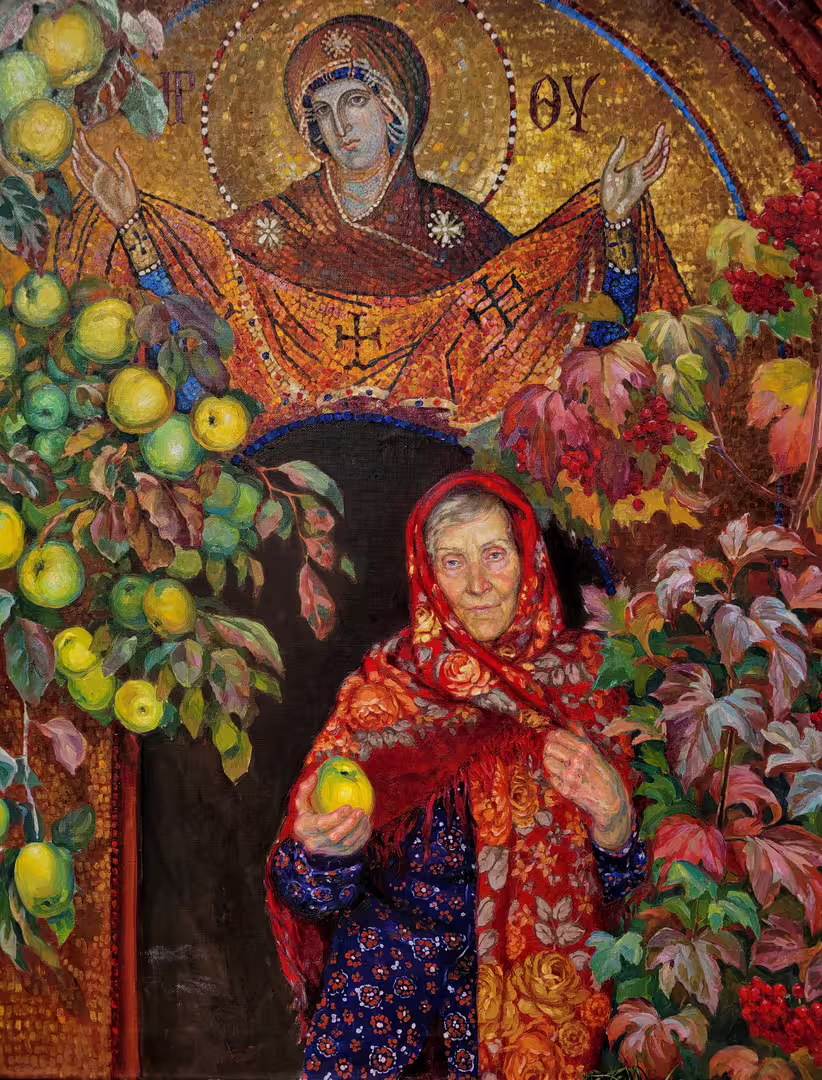 Жидков О.В. Яблочный Спас. х м. 110х110 см 2019-2022 г(фрагмент) .jpg