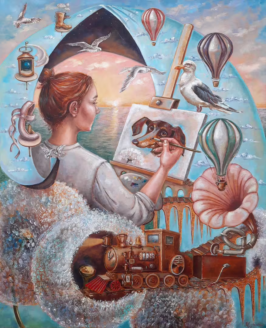 Ковалева Марина. Мой Мир. Холст-масло. 100см-80см. 2022г.jpg