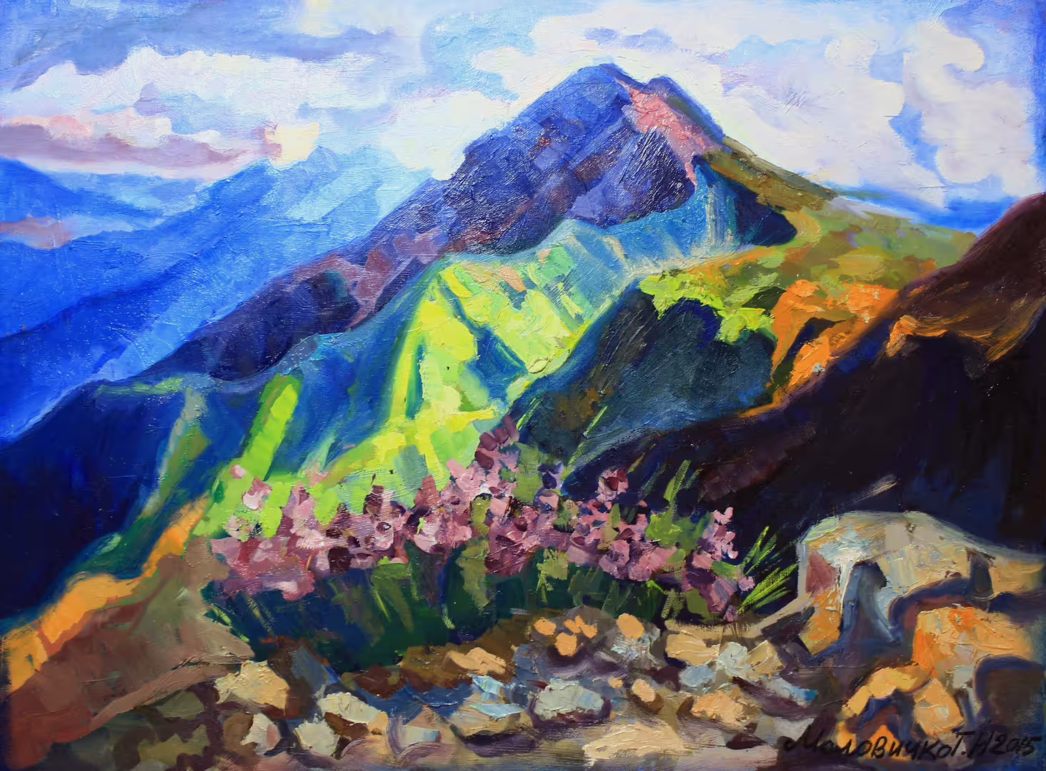 Маловичко Т.Н.Гора Аибга, Красная Поляна холст оргалит масло.jpg.jpg