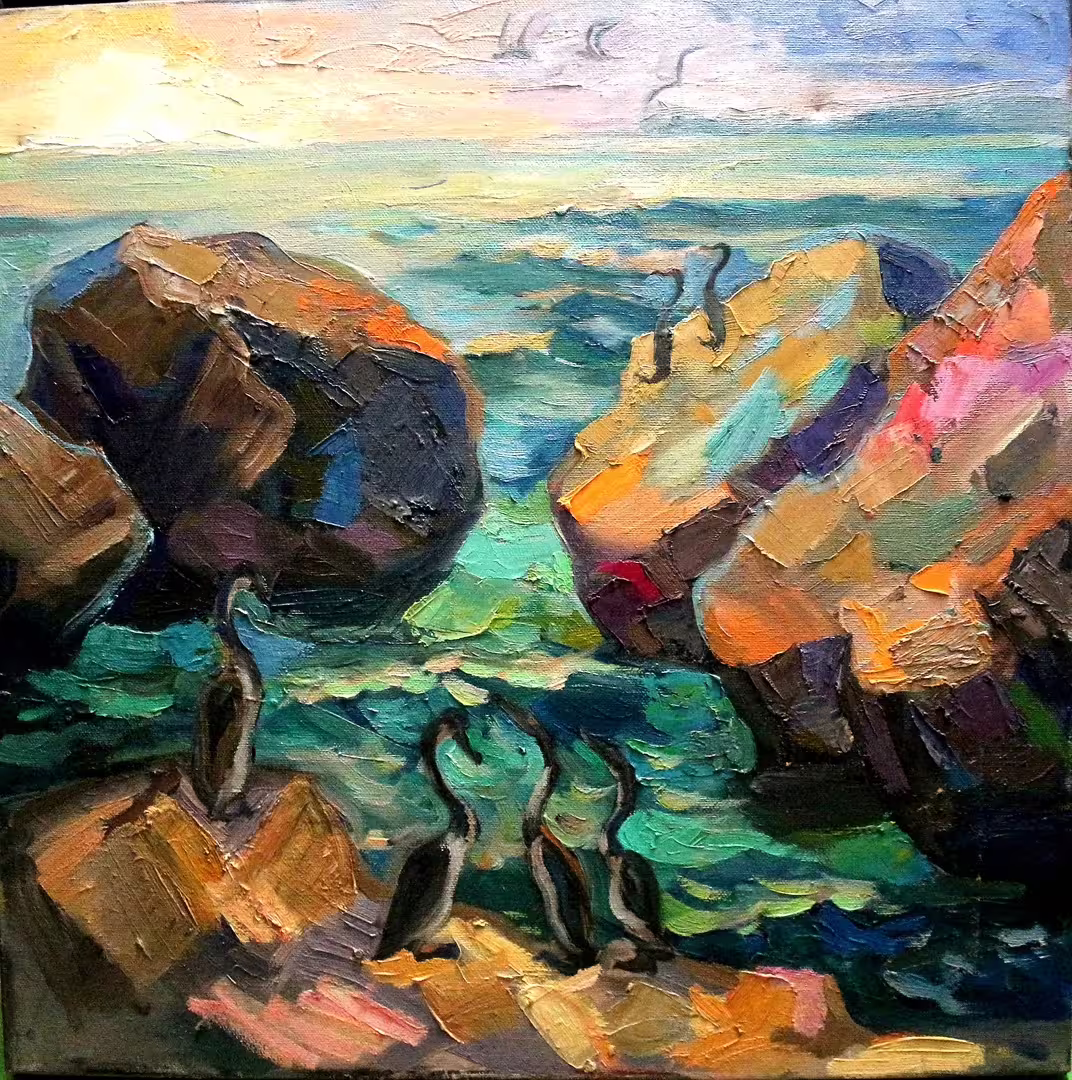 Маловичко Т.Н.Берег в Алупке холст, масло, 45 000р..jpg