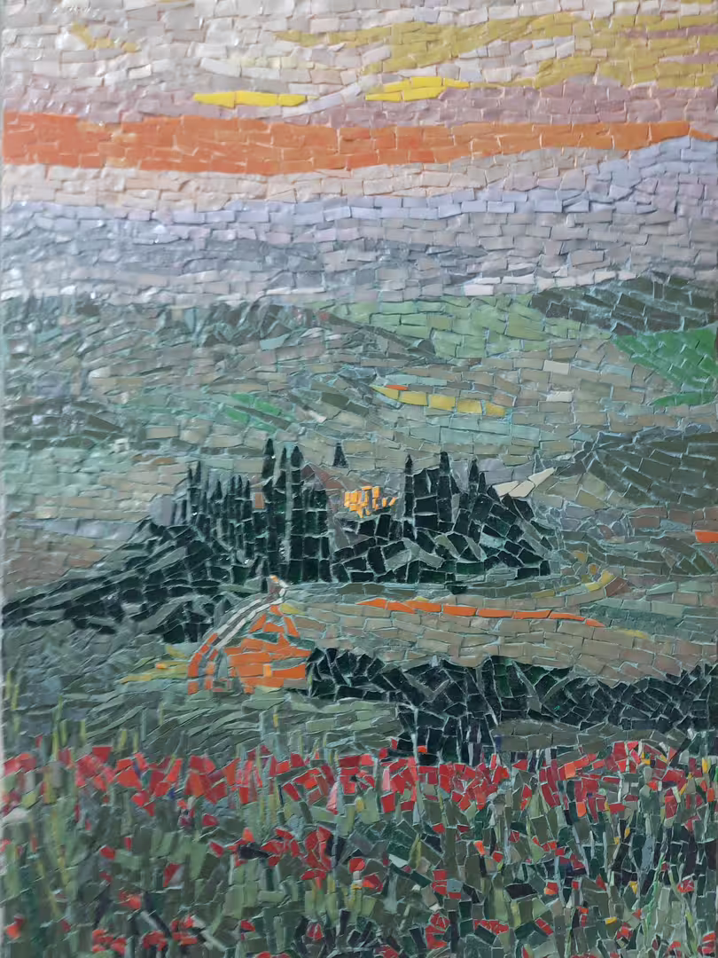 Perfect sunset landscape. Toscana. 70x50 cm 2024 Alexander Yunaev.jpg