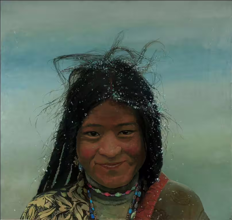 Форостовский С. Июньский снег в Ченду.  2013 х.м.100х100.jpg