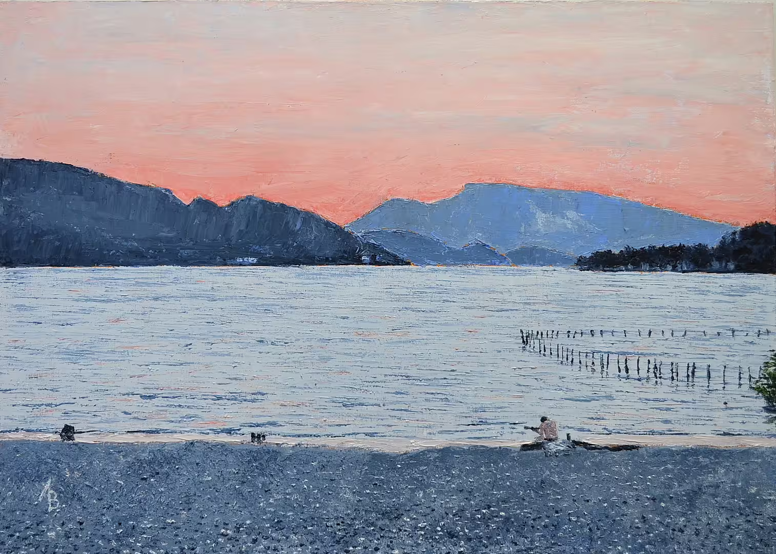 Romantic sunset at the lake.JPG