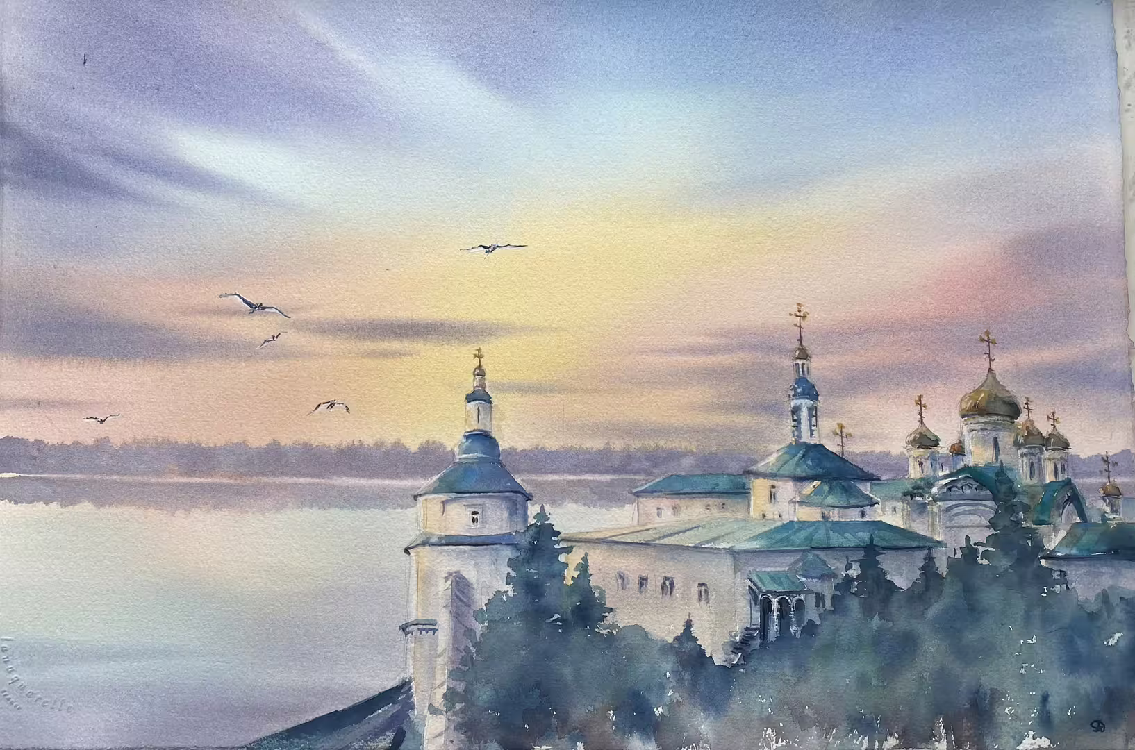 Diana Akhmetzyanova -Happy Trinity-watercolour on paper-38х58.jpg