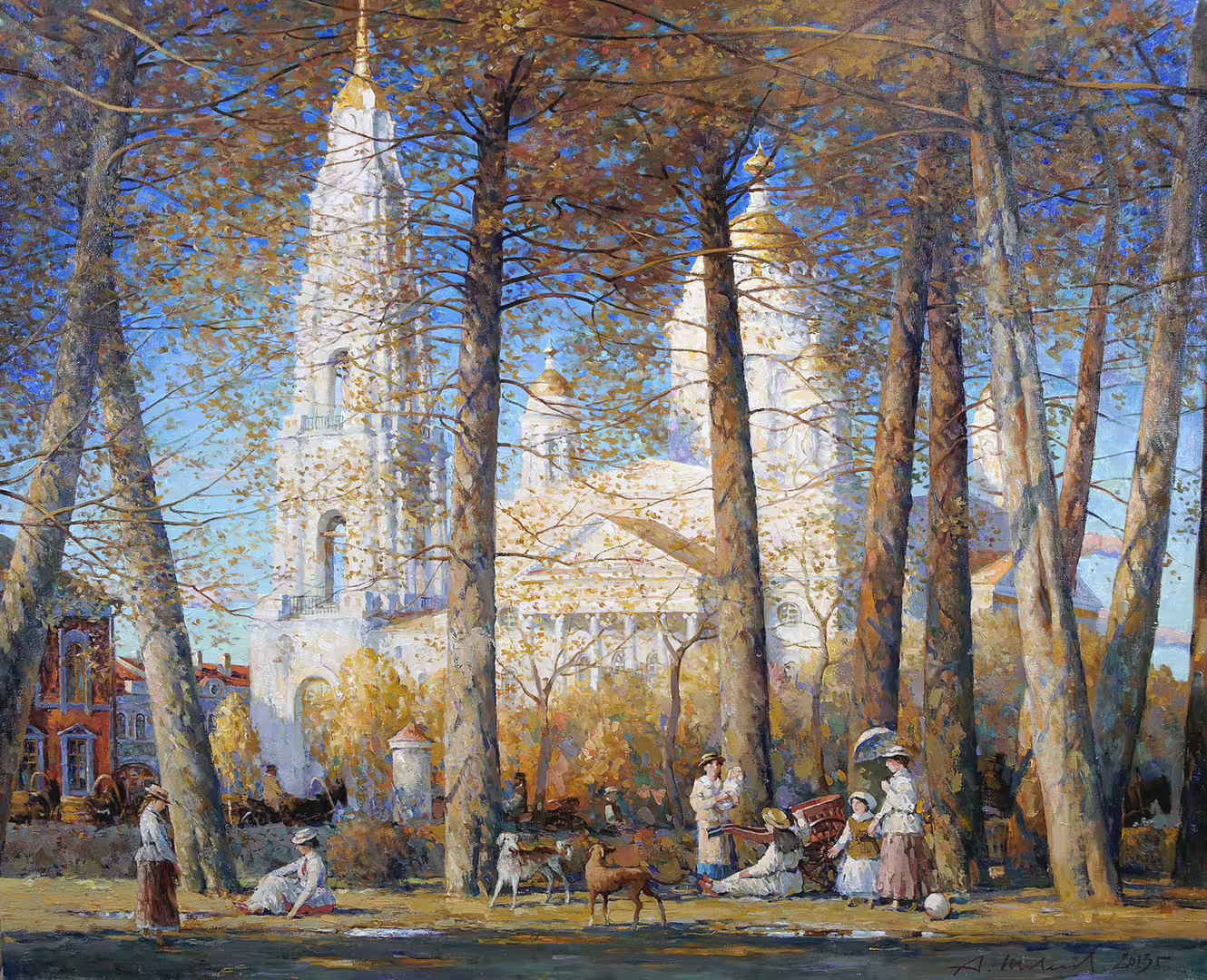 1.Собор сквозь ветви. Холст, масло 80, 5 х 100, 5 см. 2013.jpg