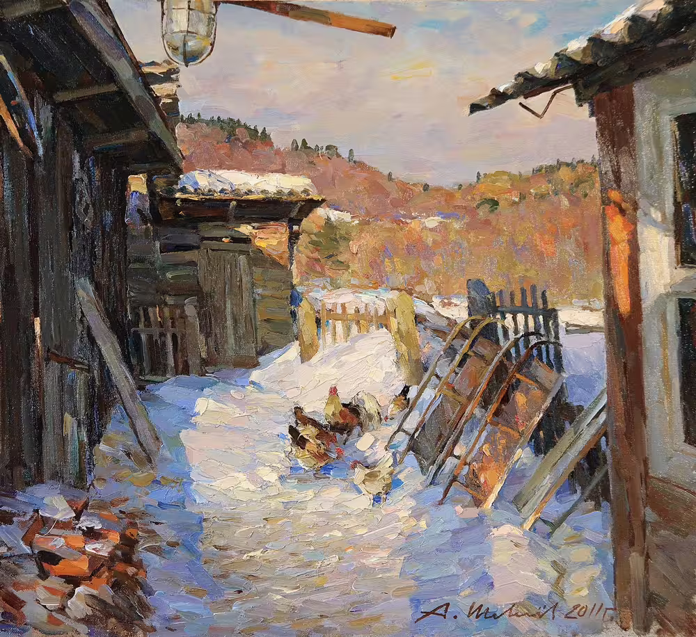 Дворик. Холст, масло 45,6 х 50 см. 2011.jpg