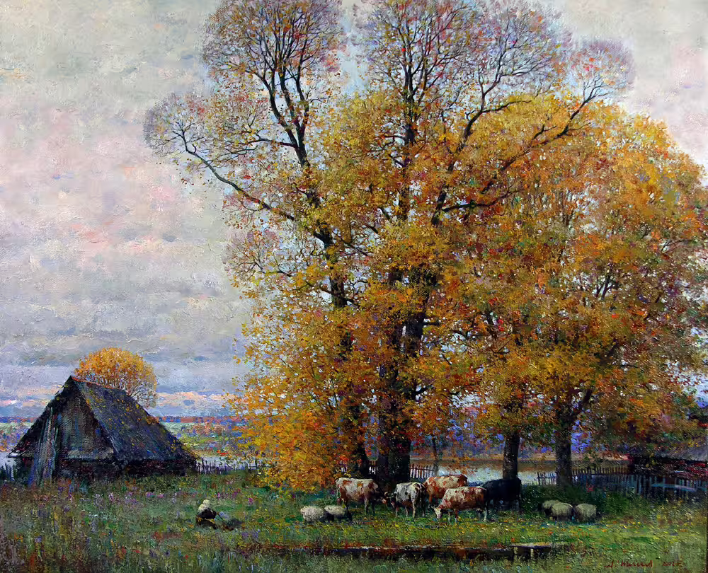 Осень в Борисоглебске. холст,масло 80,2 х 98,2 см. 2007.jpg