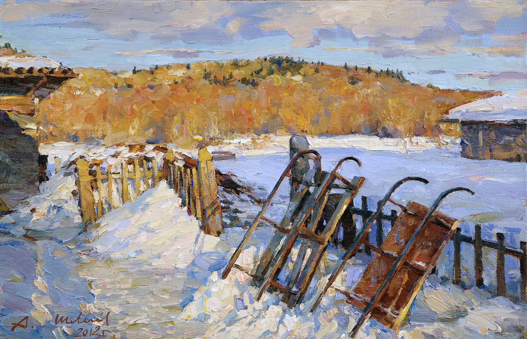 1.Санки. Холст, масло 33, 5 х 50, 4 см. 2012.jpg