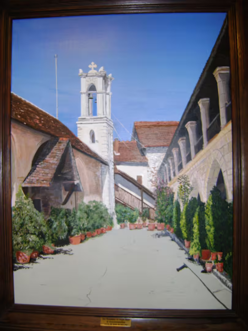 The mon. of virgin Mary of Chrysorroyiatissa, canvas, oil, 2013y..JPG