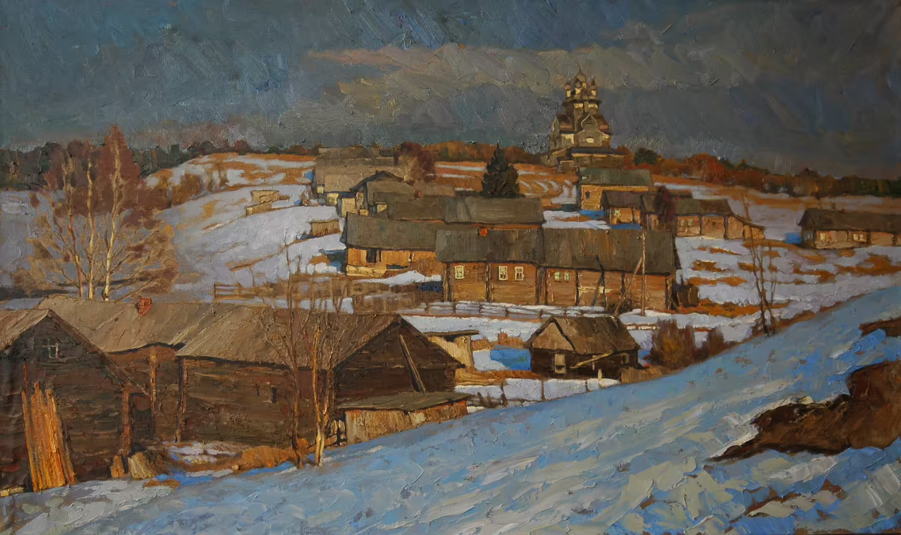 Деревня- Гора Жеребцова  х,м 91х152 2008г..jpg