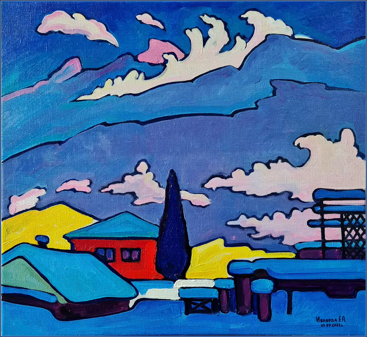 Иванова Е.А. Рождение облаков х.м. 45х50см 2022.jpg