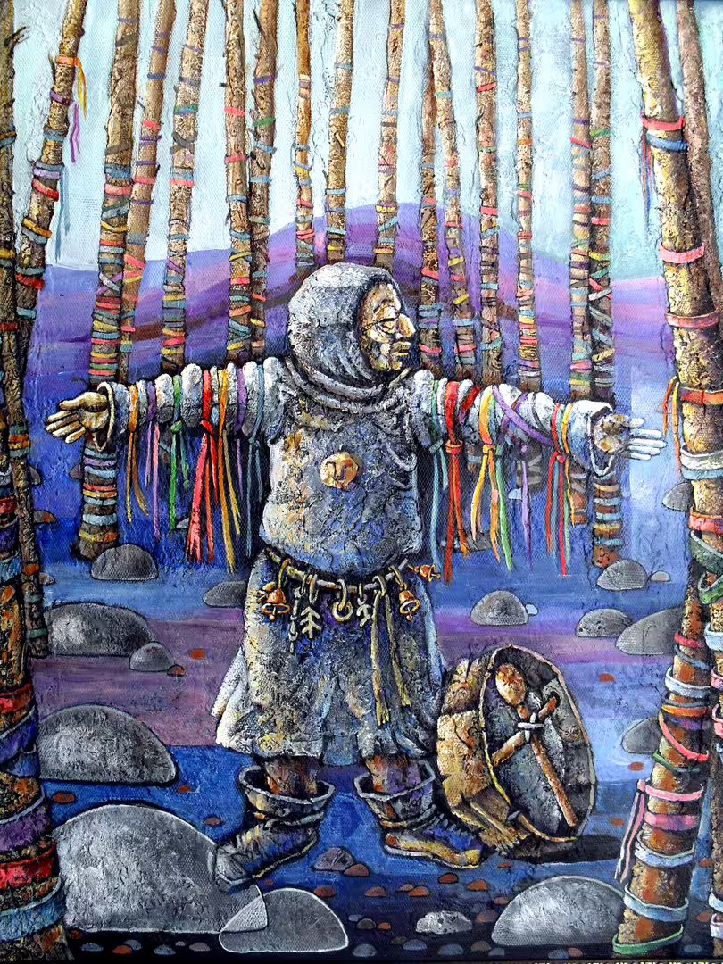 3. Korepanova Olqa. (вторая картина, центральная часть - Лес желаний, 2014 г., х., акрил, масло, 50х60.jpg