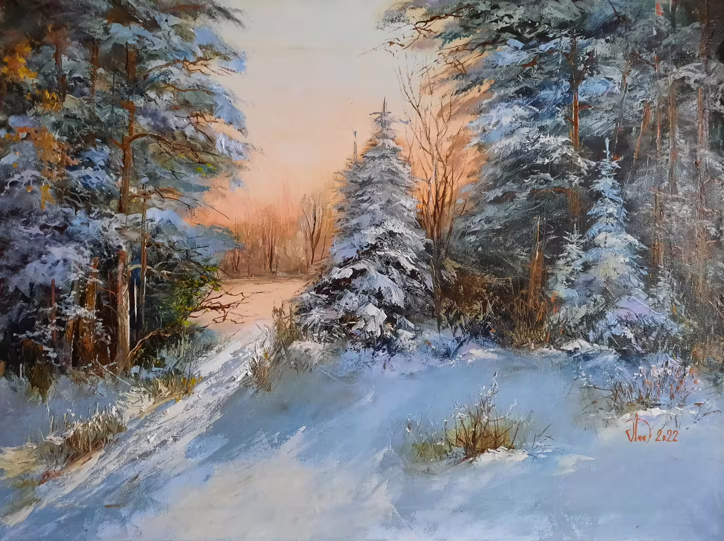 ЗИМНИЙ ЛЕС. Х.М. 60-80.  68000р..jpg