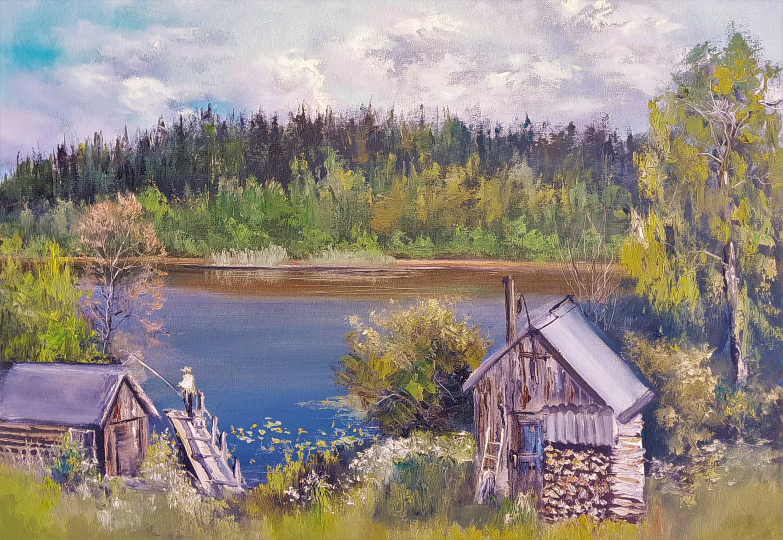 КАРЕЛЬСКИЙ ДВОРИК.  Х.М. 60-80.  65000р..jpg