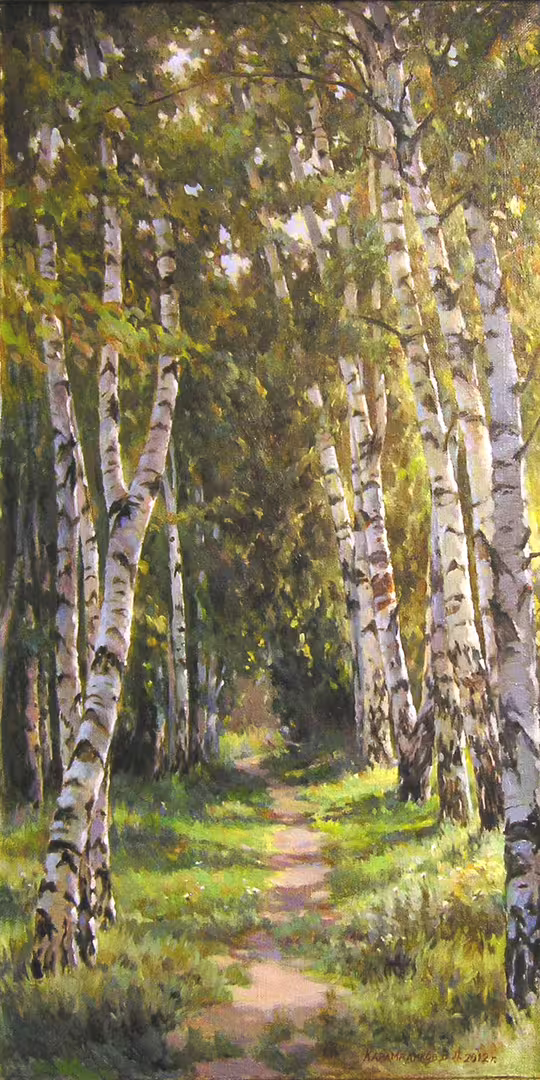 Берёзовая аллея х.м., 100х50, 2012(Южное шоссе, Тольятти).jpg