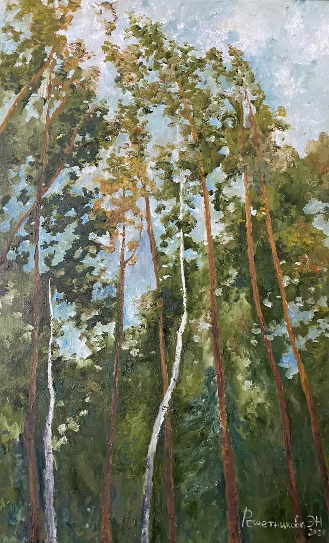 10. Решетникова Э. Н. Сосны вековые. Холст, масло. 50х80. 2020 г..jpg