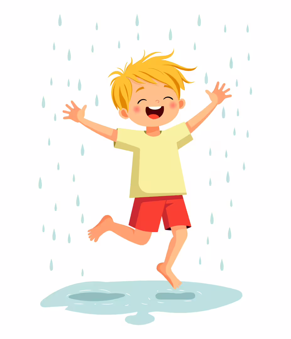 The boy enjoys the rain.jpg
